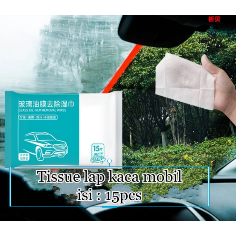 Tissue Pembersih kaca mobil anti minyak penghilang noda debu buram