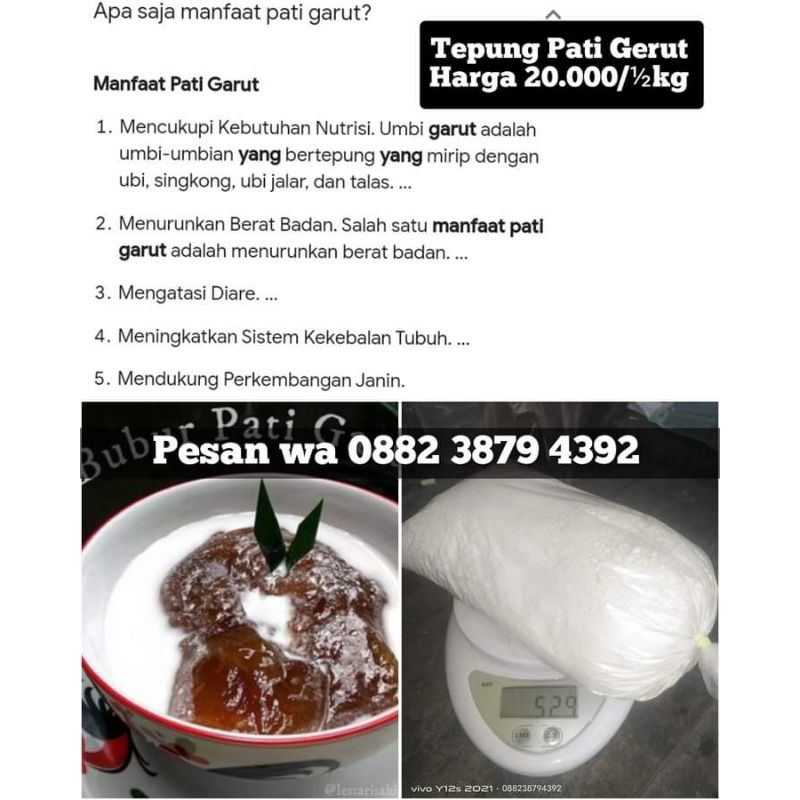 

TEPUNG PATI BERUT (OBAT ASAM LAMBUNG) ||PALUGADA KEMUSU OFFICIAL