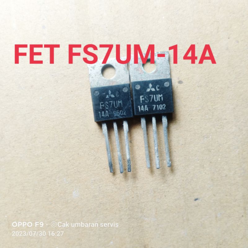 FET FS7UM-,14A-N CHANEL 7A 700 VOLT CABUTAN ORIGINAL PSU TV POLYTRON