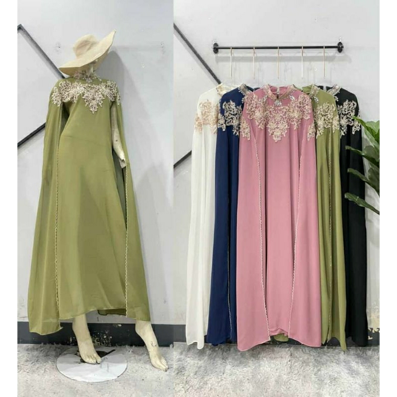 Kaftan Catherine Cape Lebaran Wanita Terlaris Kondangan No Inner