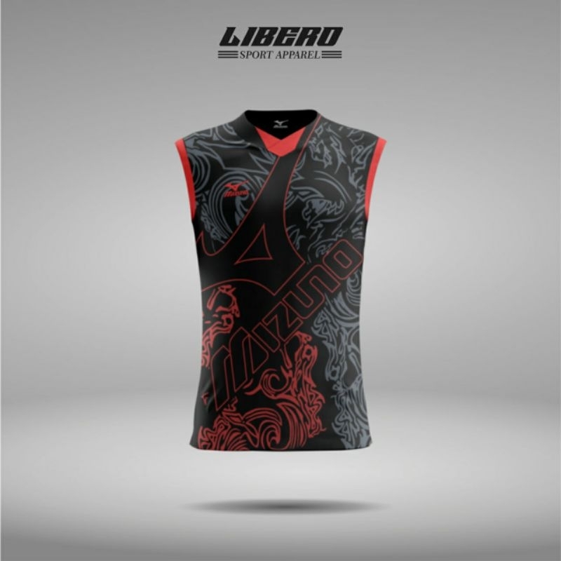 Kaos Atasan Voli Atasan Badminton Atasan Mizuno kaos singlet pria Dan wanita Bisa Custom Sablon