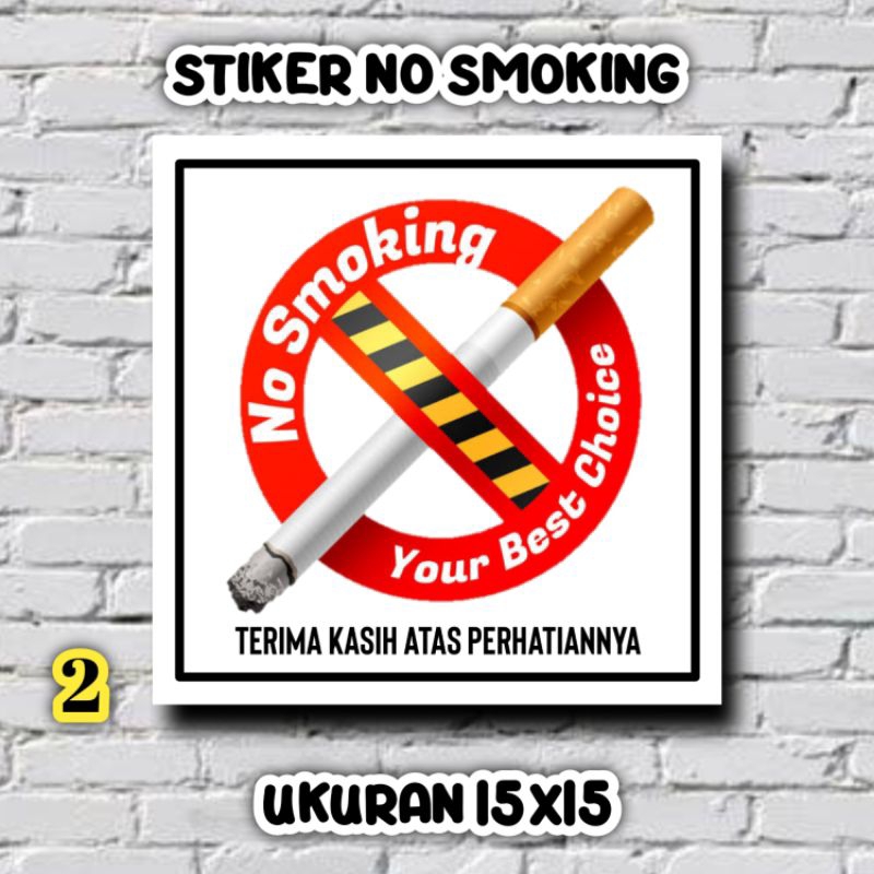 

stiker no smoking 15x15cm sticker