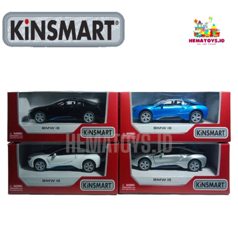 Diecast BMW i8 Kinsmart miniatur Mobil Sport