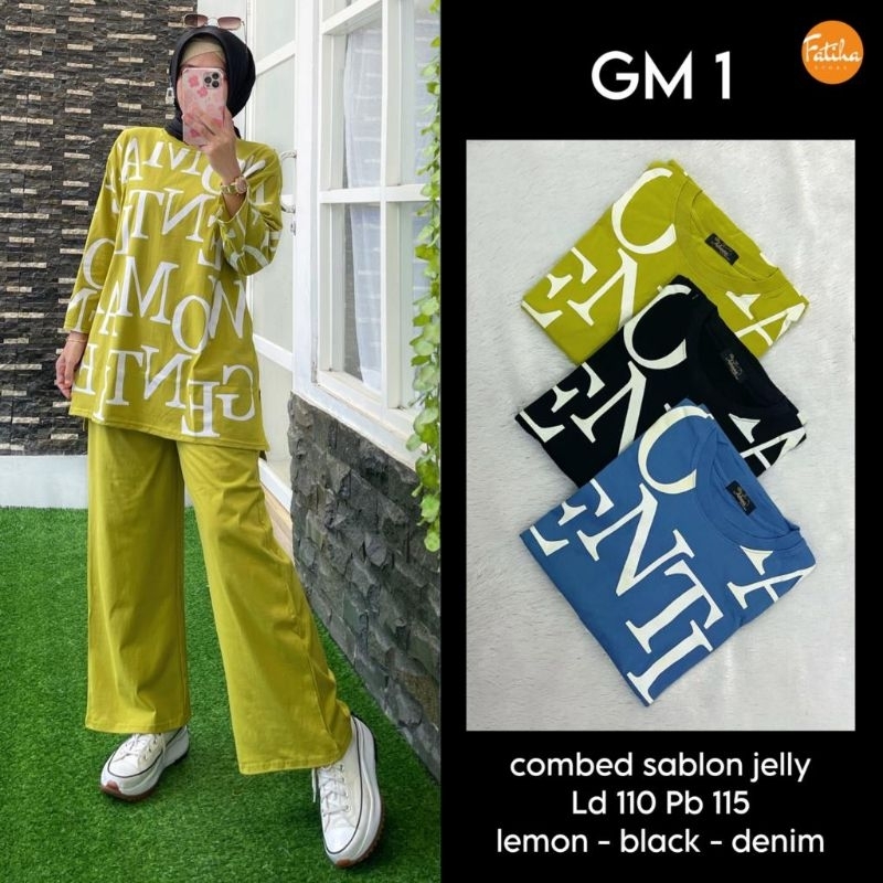GM set Kaos Celana Combed by Fatiha
