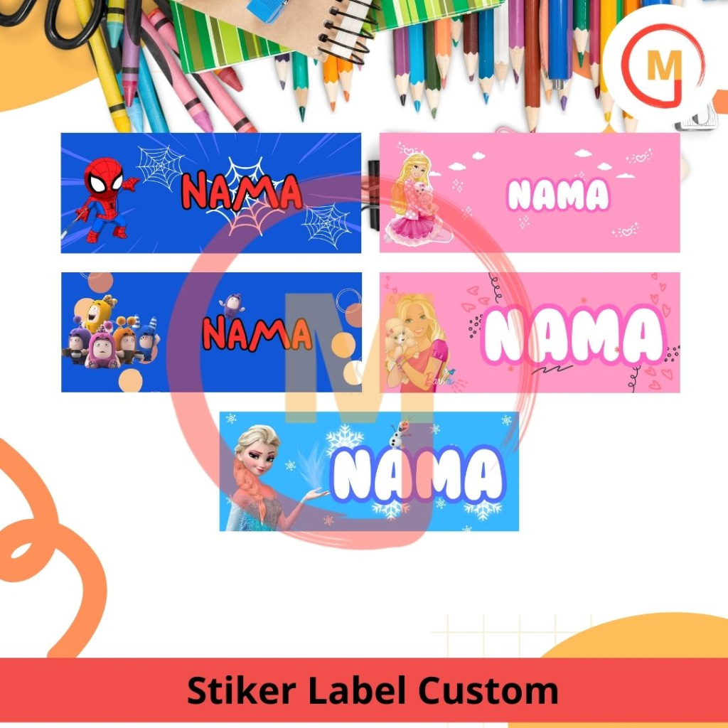 

Stiker Nama Peralatan Sekolah Custom