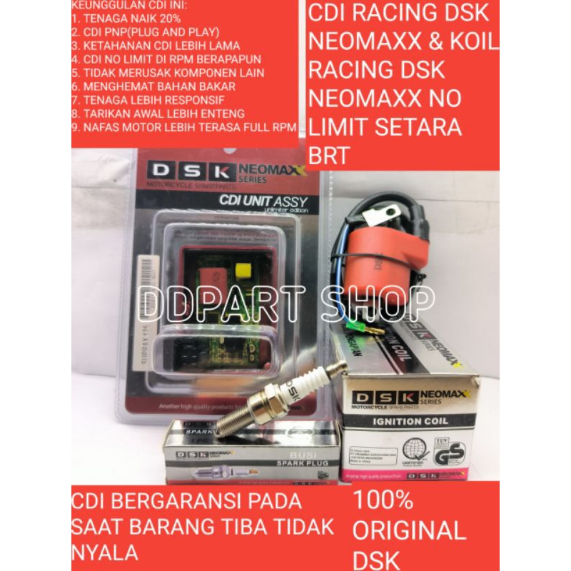 CDI DSK UNLIMER & KOIL COIL RACING DSK HONDA SUPRA X125 KARISMA SUPRA X 125 KARBU SETARA DENGAN BRT