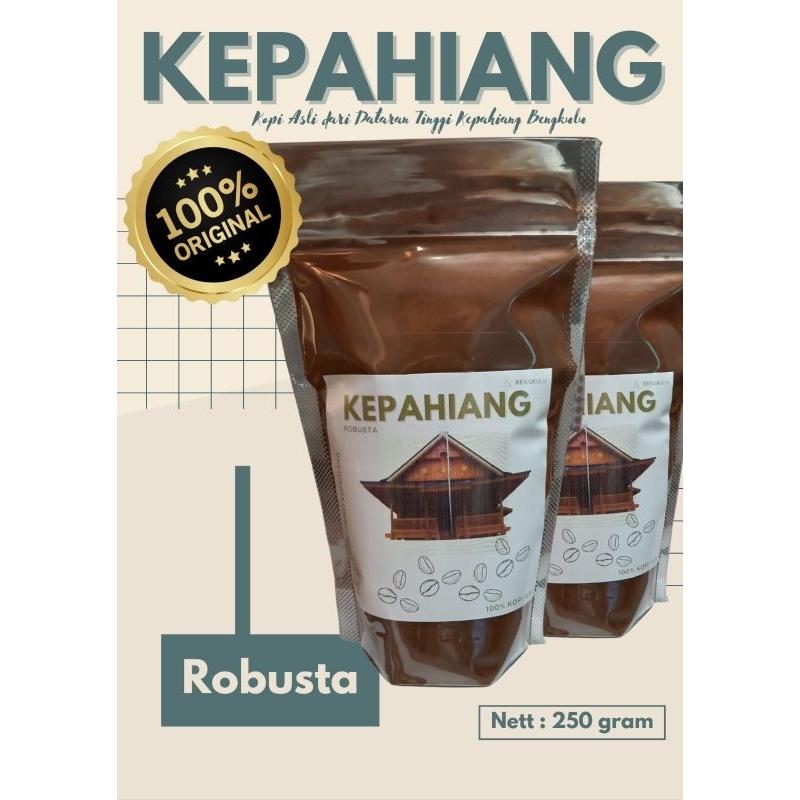 

Kopi bubuk robusta asli kepahiang bengkulu sumatera kemasan 250 gram