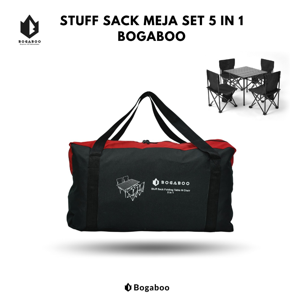 Stuff sack meja dan kursi 5 in 1 - Tempat meja dan kursi lipat - kantong meja lipat dan kursi lipat 