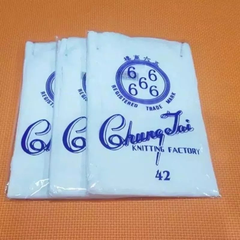 KAOS OBLONG PRIA CHUNGTAI 66666 BAHAN SUTRA 3 PCS (IMPORT)