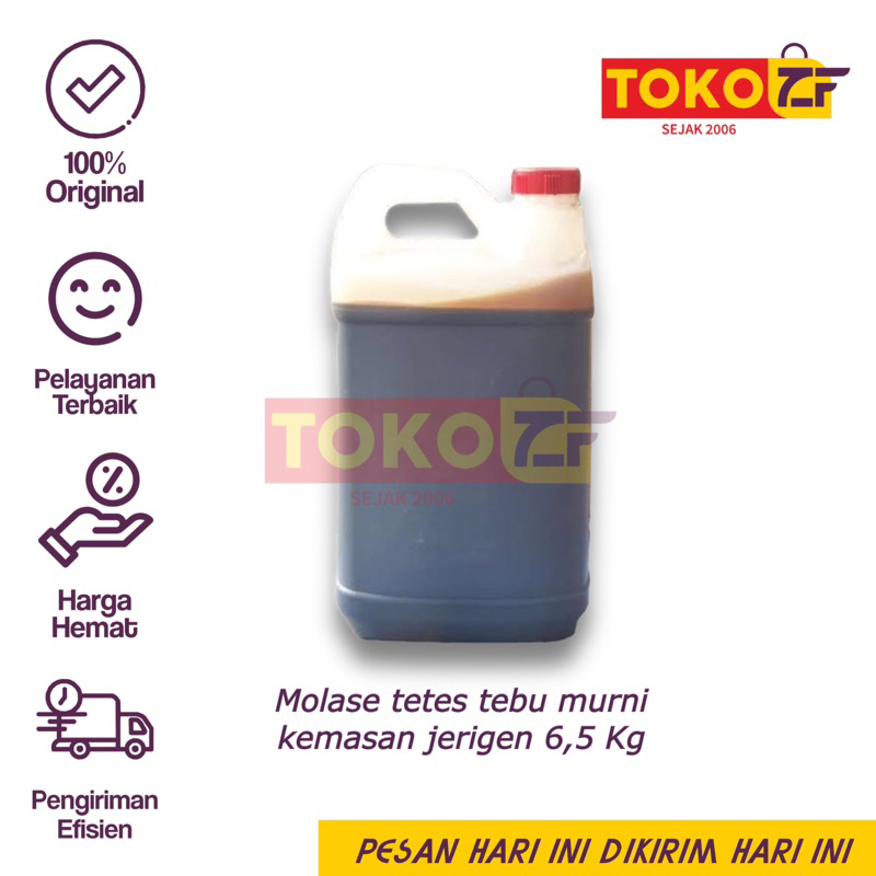 

[MOLASE 6,7 KG] Gula Tetes Tebu Kemasan Jerigen 6,7 Kg | Molase Premium Kental