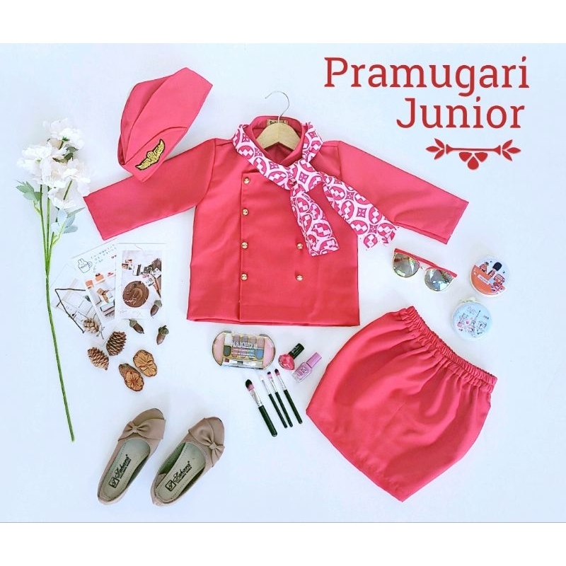 kostum pramugari anak/baju pramugari anak/seragam pramugari anak/kostum karnaval anak