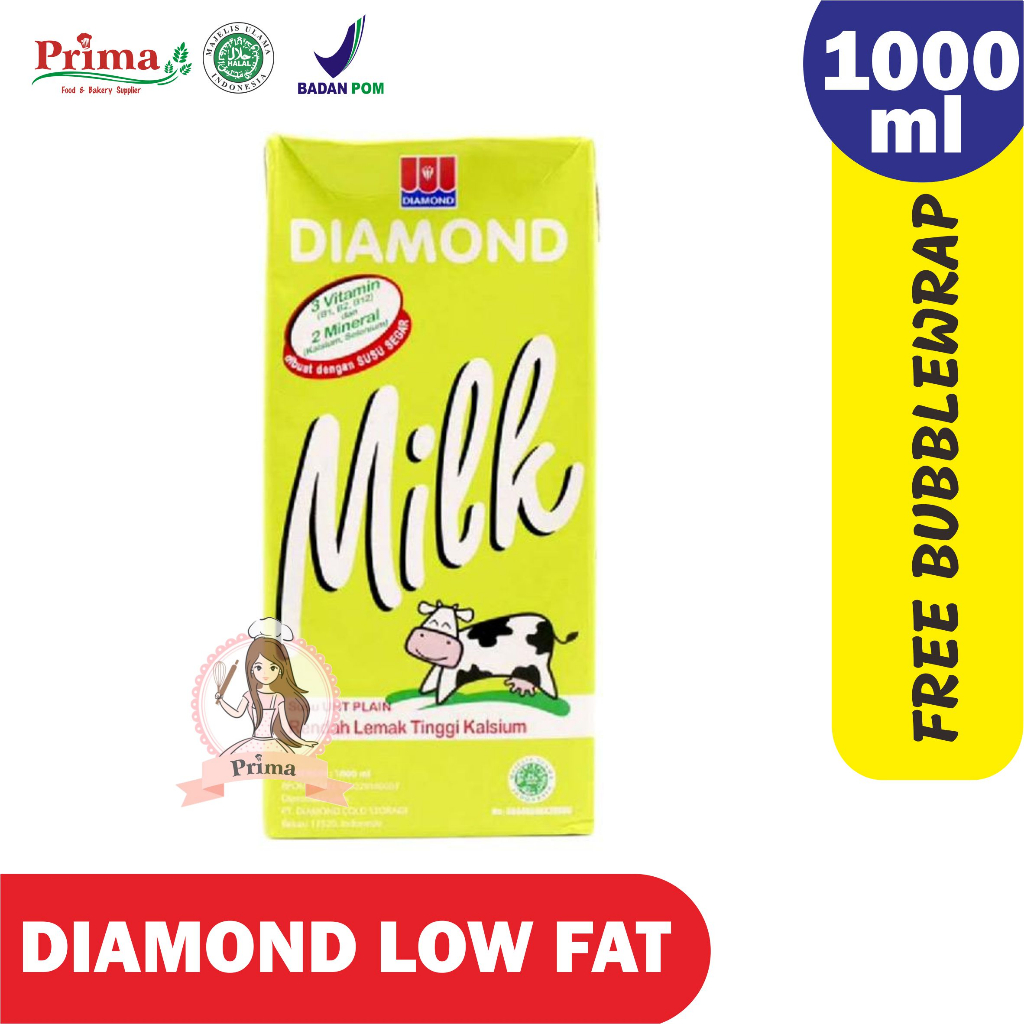 

Diamond susu low fat 1ltr