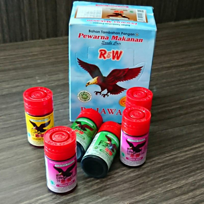 

[ECER] Pewarna Makanan RW Pewarna Cair Rajawali 12,5ml Sumbo Makanan