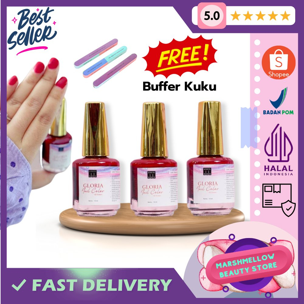 KUTEK HALAL UNTUK SHOLAT - GLORIA NAIL COLOR - INAI KUKU HALAL - PACAR KUKU HALAL - HENNA KUKU