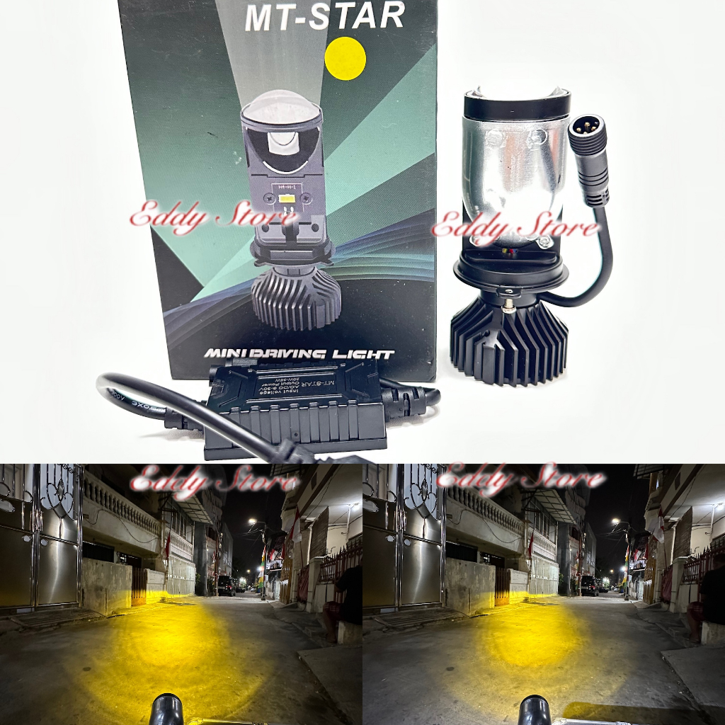 Lampu utama LED H4 Projector mini super terang ada kipasnya