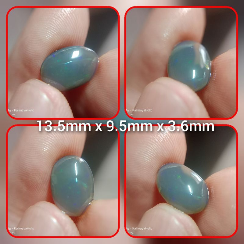 batu alam kalimaya Banten teh jarong 13.5mm x 9.5mm x 3.6mm