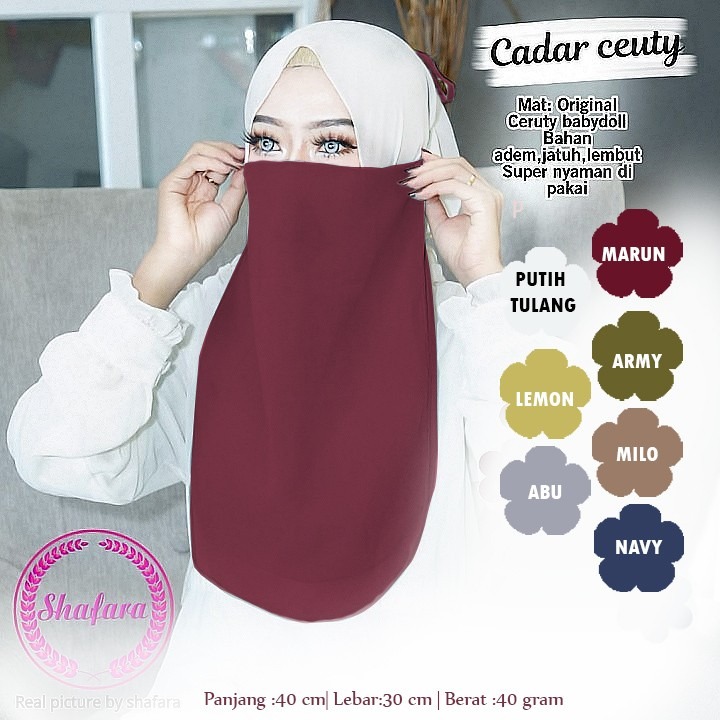 OVAL HIJAB CADAR CERUTY SYARI