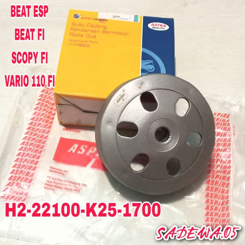 MANGKOK GANDA ASPIRA BEAT FI, BEAT ESP, SCOPY ESP, SCOPY FI, VARIO110 FI, VARIO 110 ESP