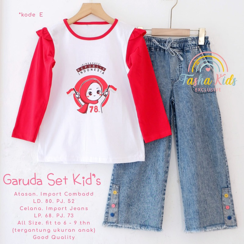 ZS ONESET ANAK / SETELAN ANAK / BAJU 17 AGUSTUS / BAJU KEMERDEKAAN ANAK