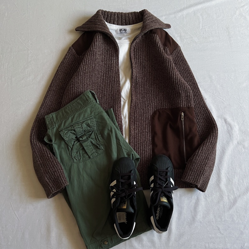 tbj jeans knittef full zip sweater jacket