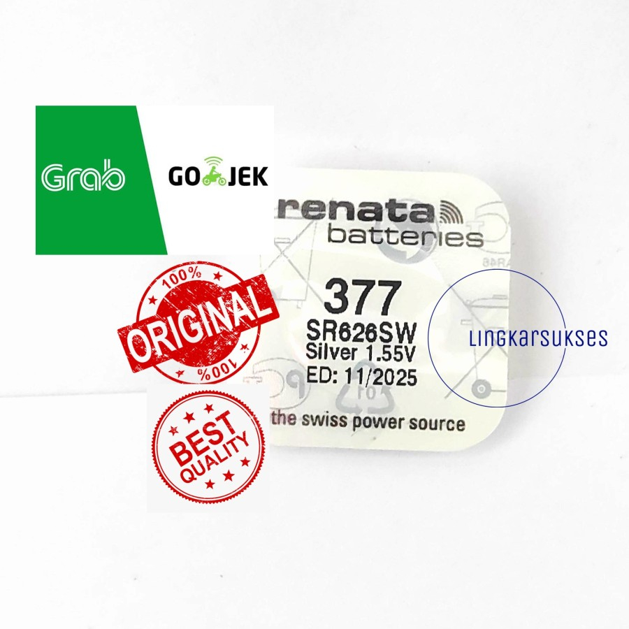 Baterai Renata 377 Renata SR626SW Renata 626 Renata SR626 Original