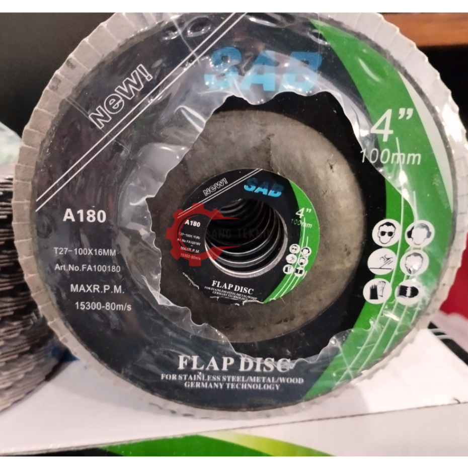 SAB Amplas Susun 4 Inch A180 / Flap Disc 4"/ Amplas Gerinda 4" A180