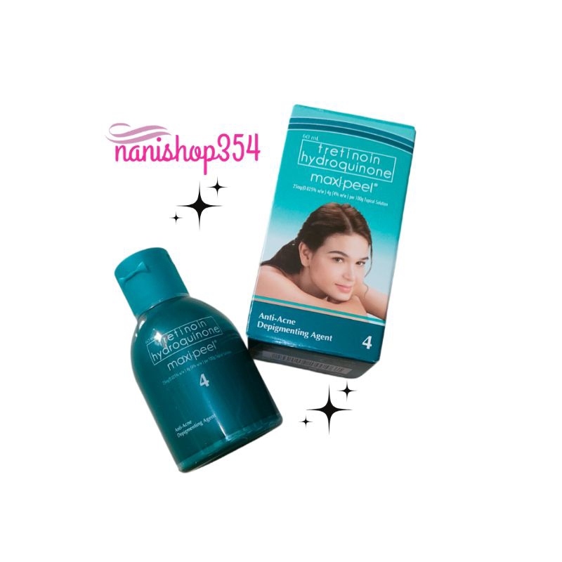 MAXIPEEL TRETINOIN HIDROQUINONEAX TONER ANTI ACNE ASLI