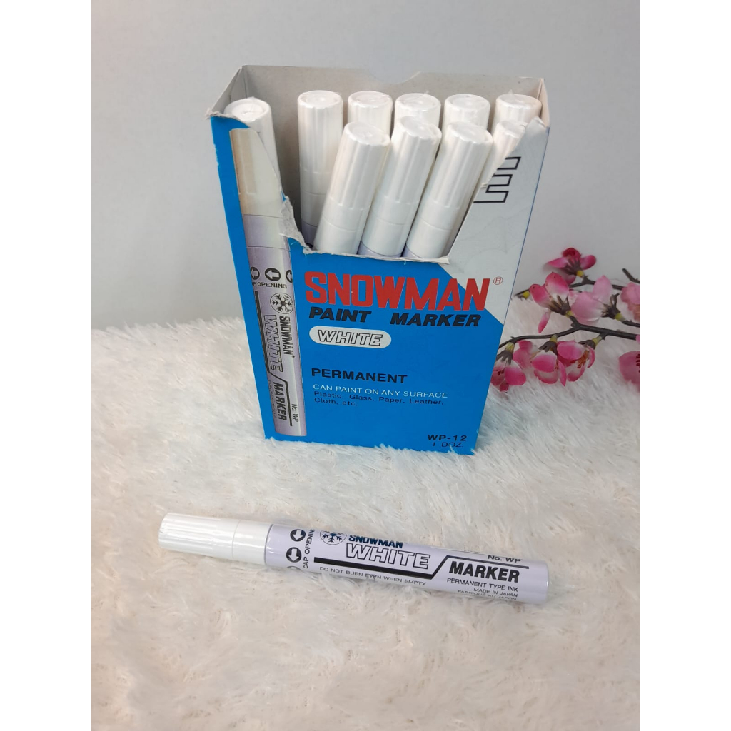 

Spidol Putih Snowman White Paint Marker WP 12