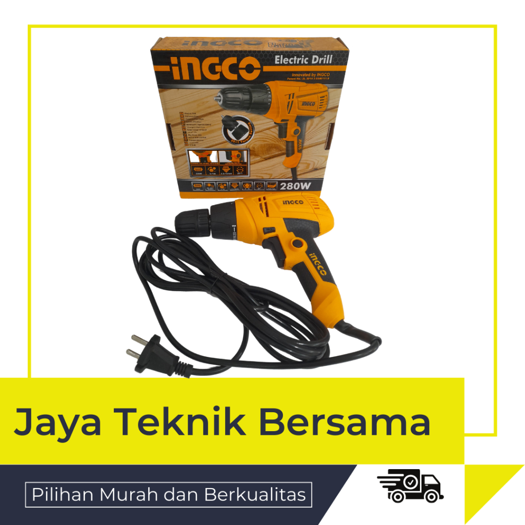 MESIN BOR TANGAN LISTRIK / ELECTRIC DRILL INGCO 10MM ED2808