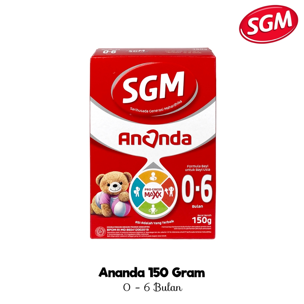 

SGM Ananda 150gr Susu Formula Bayi 0-6 bulan / 6-12 bulan / Susu SGM Bayi