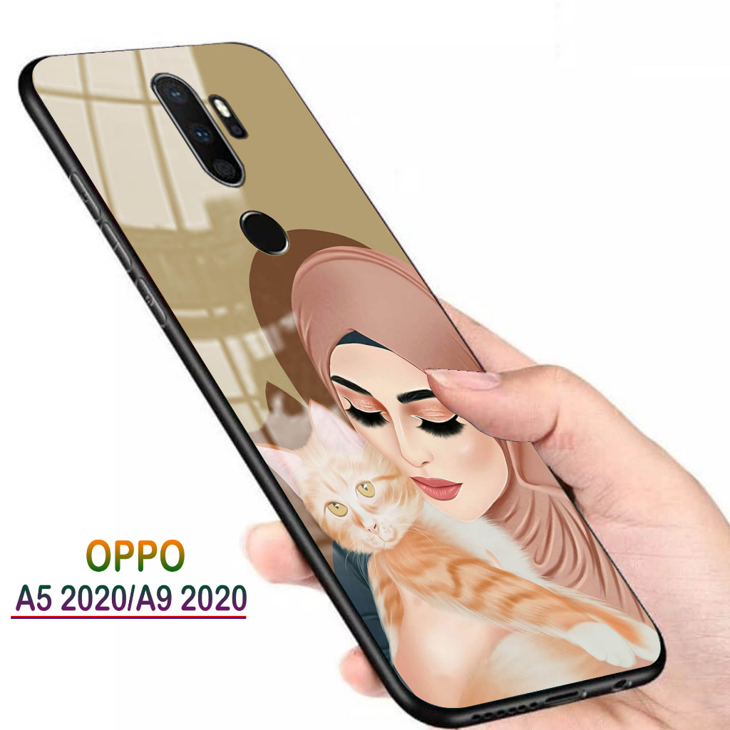 Softcase Glass Kaca OPPO A5 2020, A9 2020 - Casing HP OPPO A5 2020, A9 2020 [ S86 ].