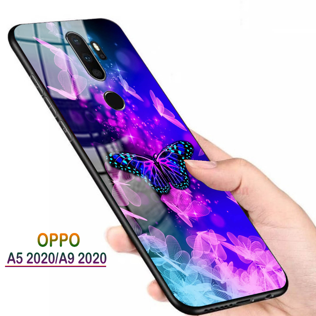 Softcase Glass Kaca OPPO A5 2020, A9 2020 - Casing HP OPPO A5 2020, A9 2020 [ S87 ].