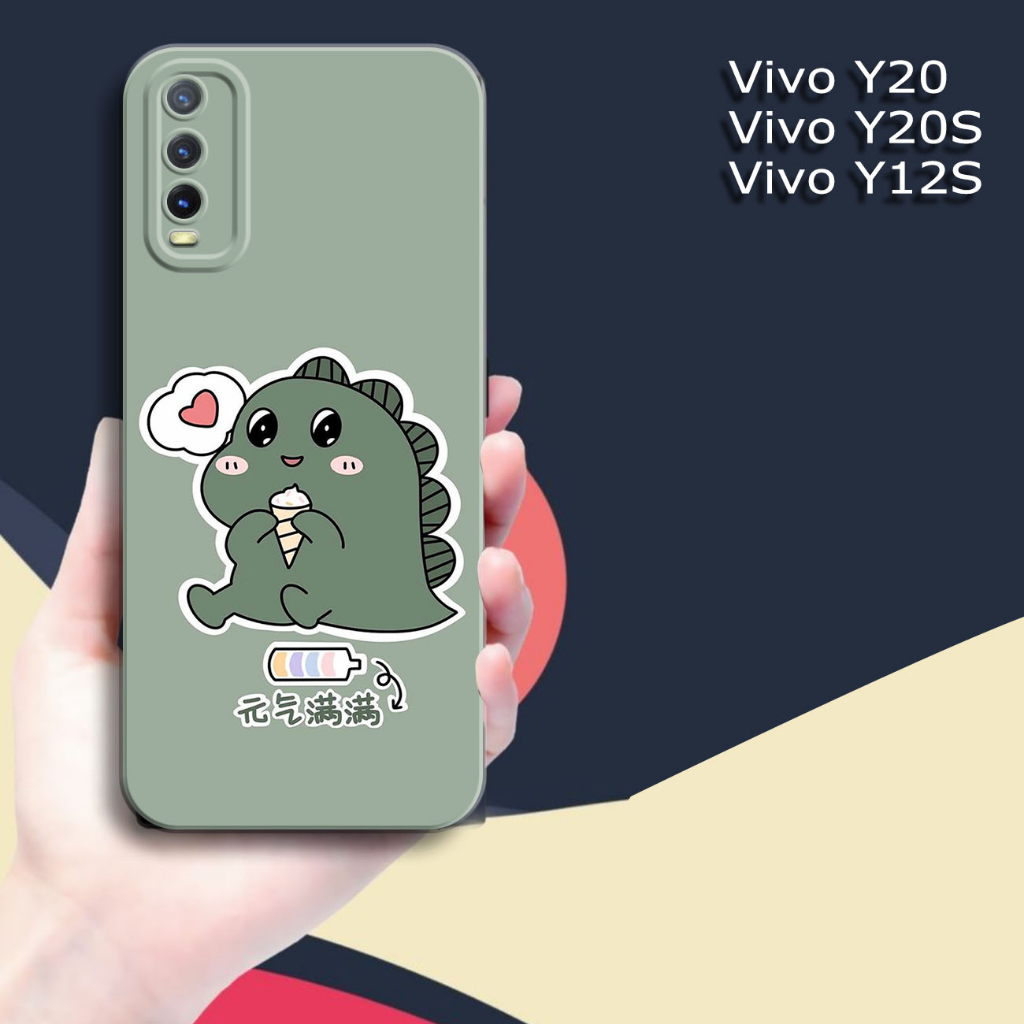 Casing Hp Vivo Y20 Y20S Y12S - [Fashion Case Dino Cute] - Case Hp Vivo Y20 Y20S Y12S - PICKS STORE -