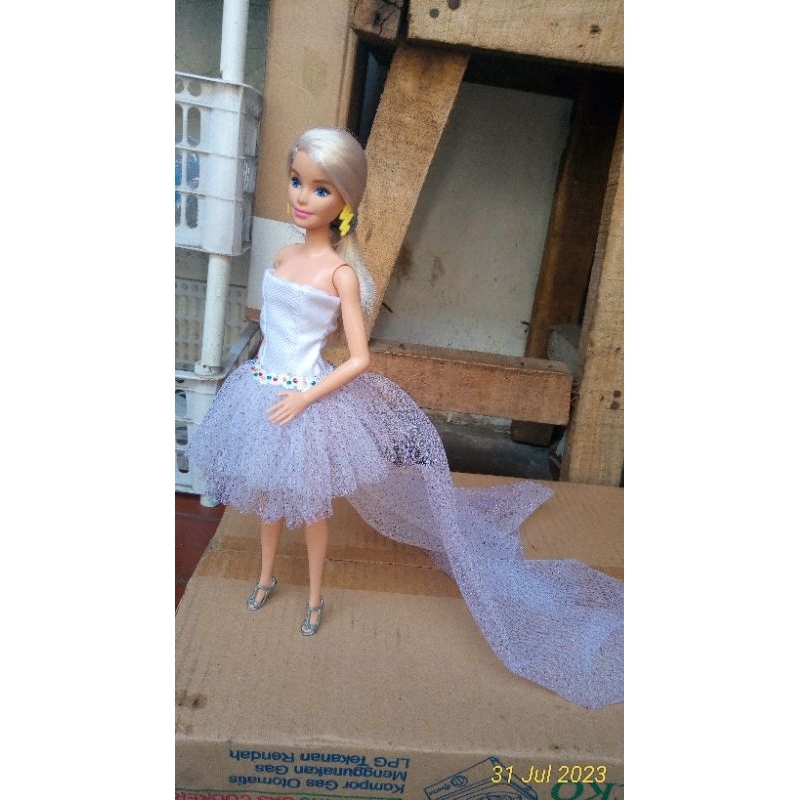 Baju barbie mattel handmade Edisi BRIDAL WEDDING DRESS