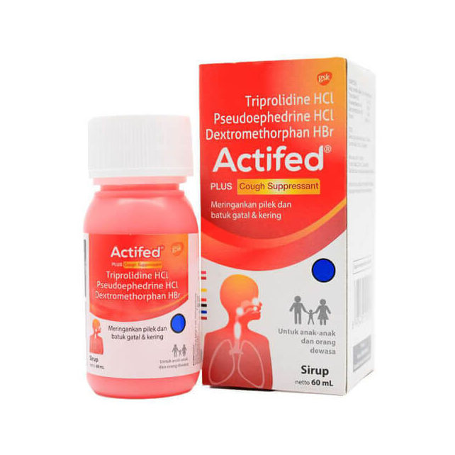 Actifed Merah Plus Cough Suppressant Sirup 60ml
