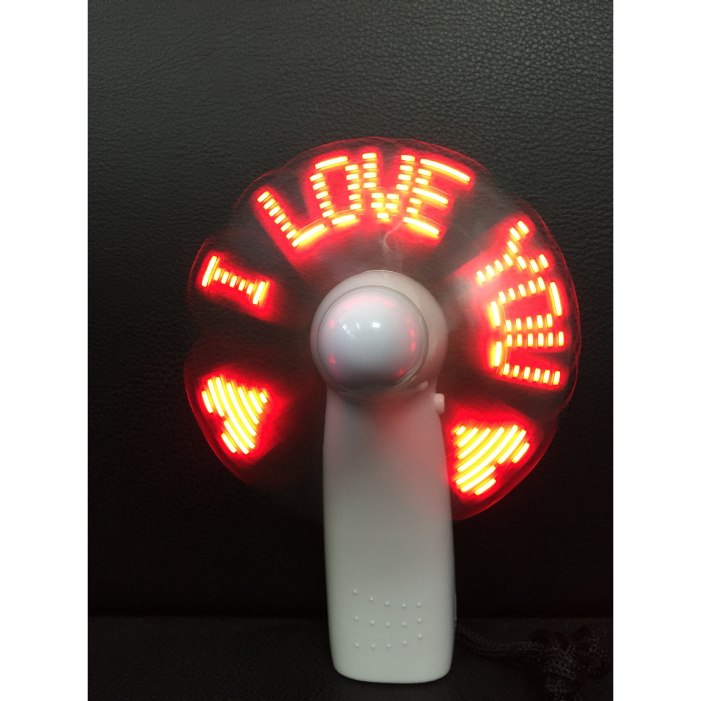 VIRAL - KIPAS ANGIN MINI LED TULISAN I LOVE YOU KADO ULANG TAHUN UNIK MURAH FREE BATERAI A3♣