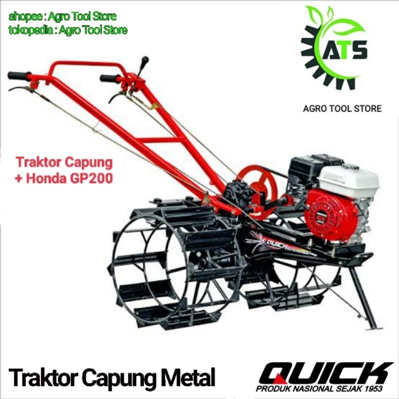 Mesin Traktor Capung Metal Honda GP200 Bajak Sawah Lengkap Siap Pakai Engine GP 200 Agro Tool Store