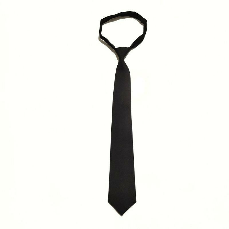 RINIS - Dasi Hitam Polos/ Dasi Ospek Formal Instan Unisex Premium Quality