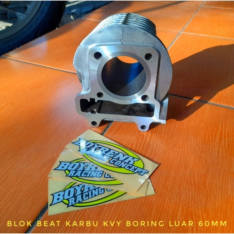 CYLINDER BLOK BEAT KARBU BEAT FI BEAT ESP KVY/KZL/K44 BORING/LINER LUAR 58/60/61/62-BOYRENK
