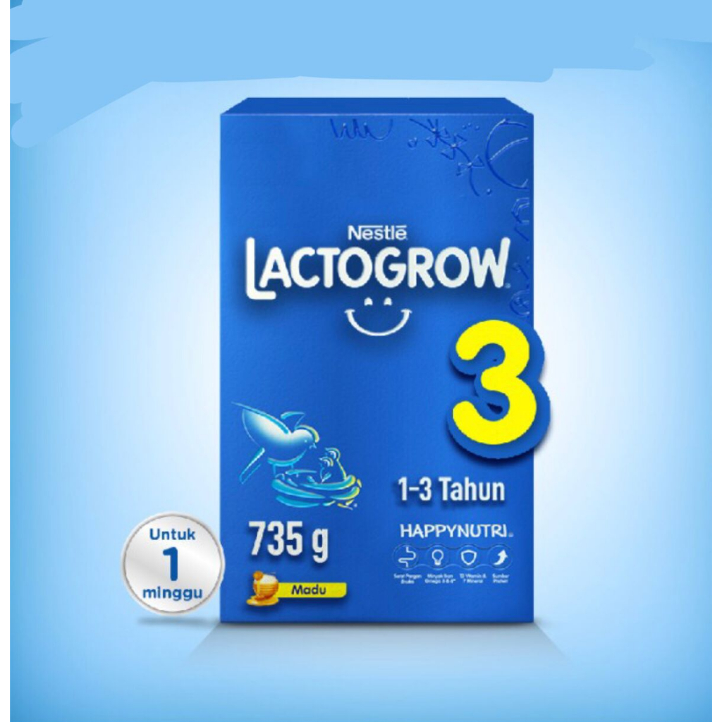 

NESTLE LACTOGROW 3 (Madu) - Susu Anak 1-3 Tahun - Box 735 gram