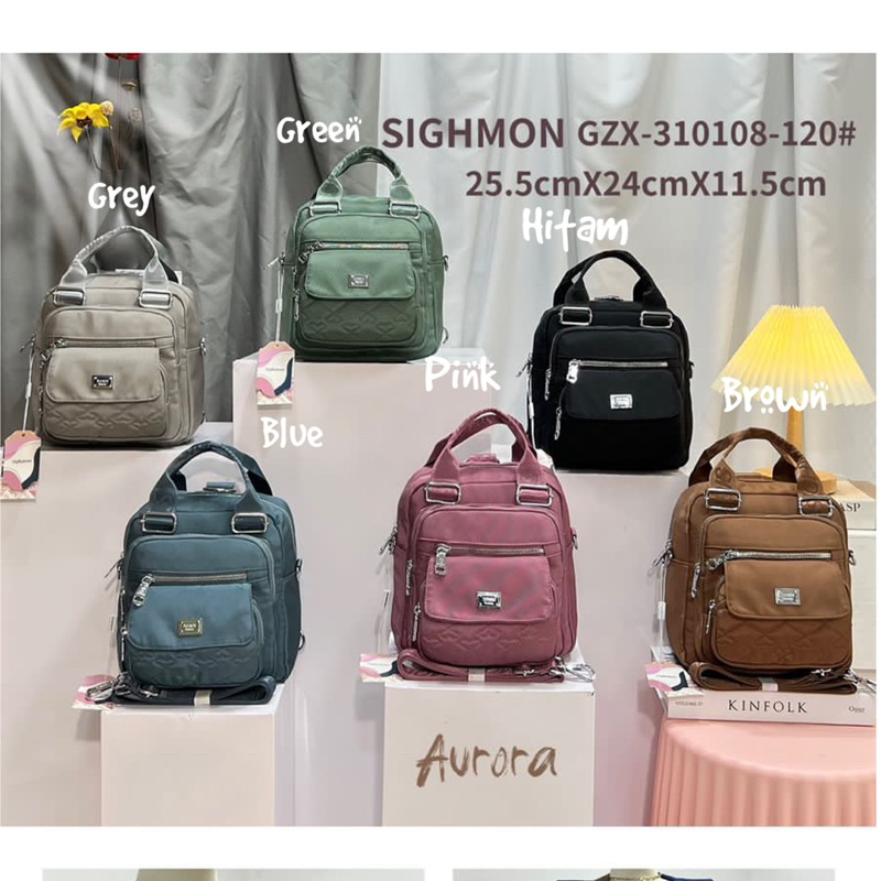 GZX310108-120 TAS WANITA IMPORT SIGHMON 3in1 JINJING SELEMPANG RANSEL