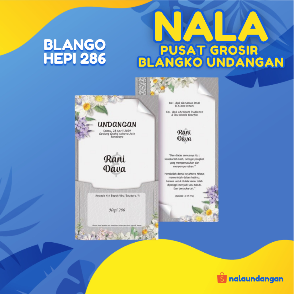 Pusat Grosir | Blangko Undangan Hepi 286 | NalaUndangan