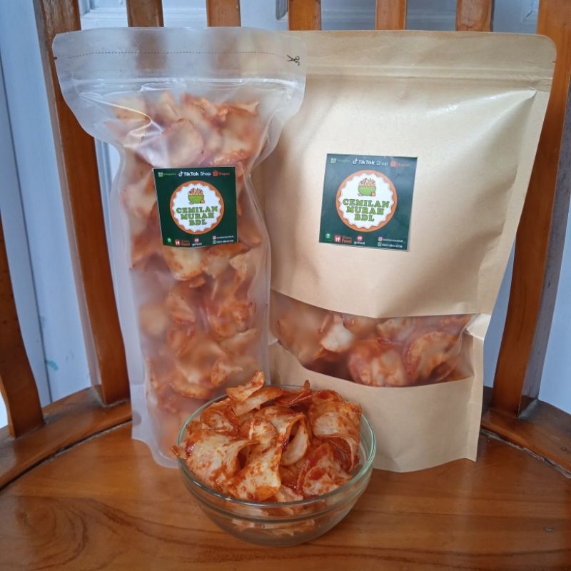 

Keripik Singkong Balado 400 Gram (Kemasan Premium) / Cemilan Murah BDL