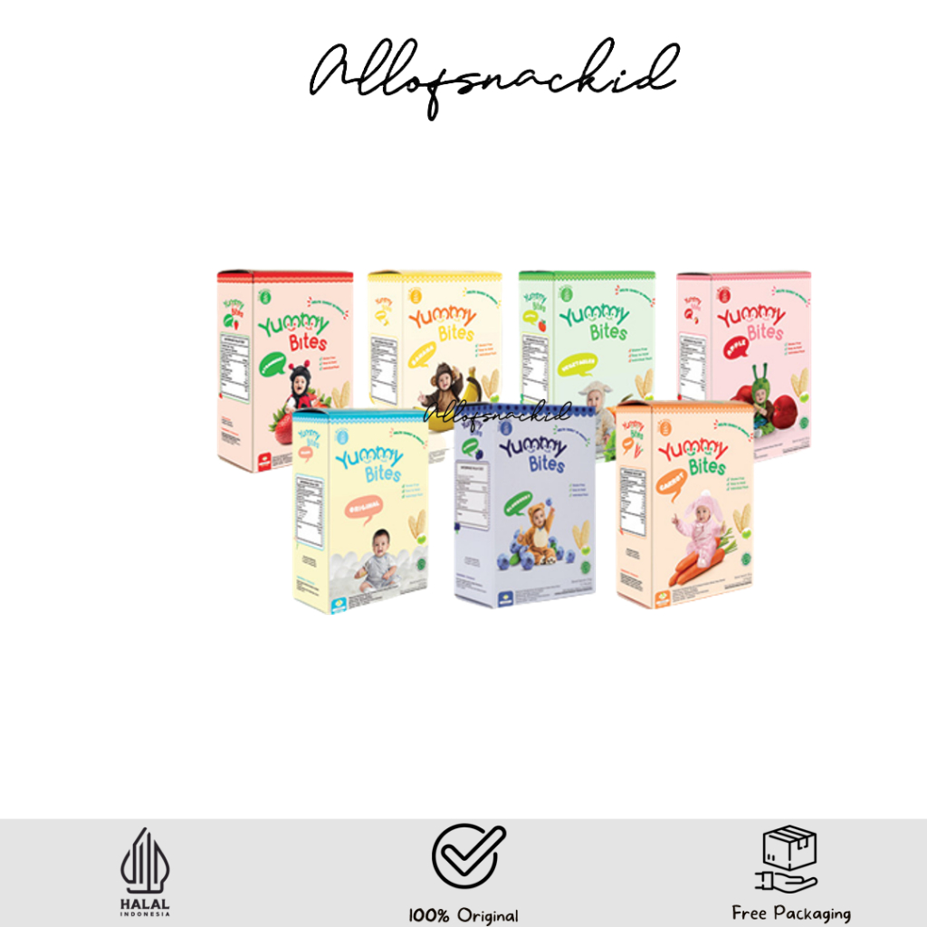Yummy Bites - Rice Crackers - 25gr / 50gr - Snack Bayi 6+ Bulan - Snack Sehat Bayi - Cemilan Sehat A