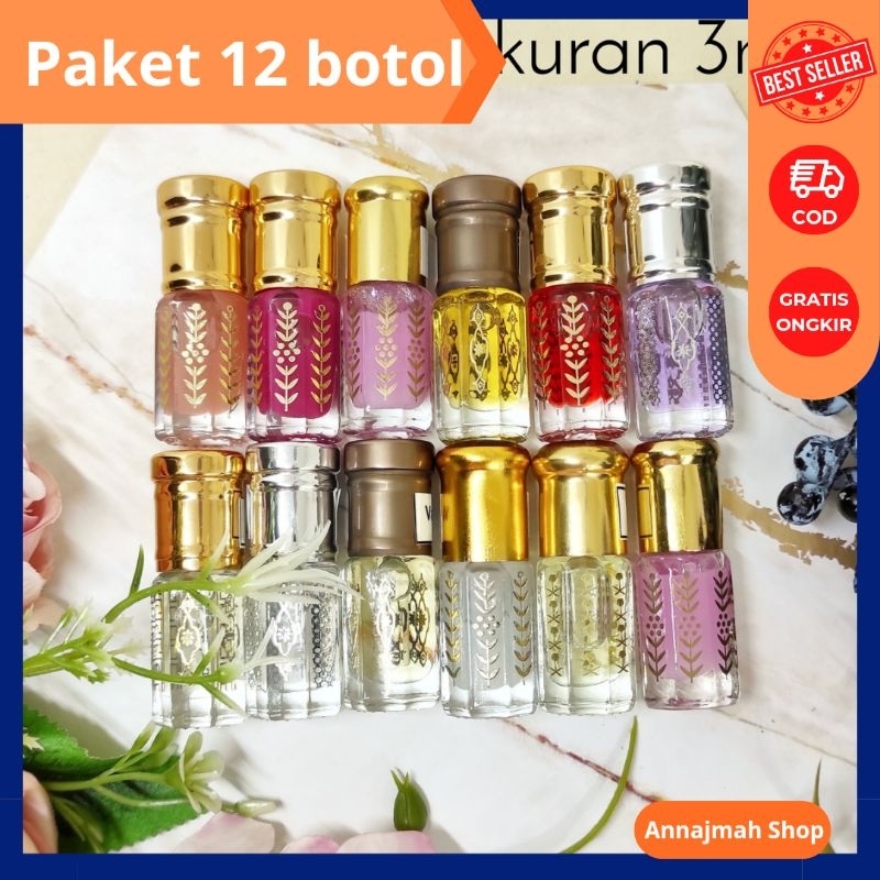 PAKET 12 BOTOL PARFUM ARAB