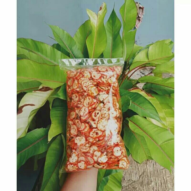 

seblak kerupuk bawang isi250gram aroma daun jeruk pedas