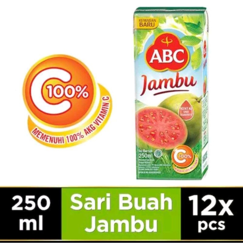 

ABC MINUMAN JUSS JAMBU UKURAN 250ML ISI 12 PCS