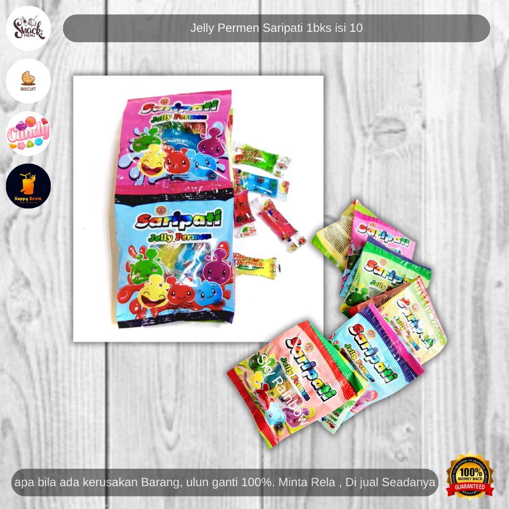 

Jelly Permen Saripati 1 bukus isi 10 pcs