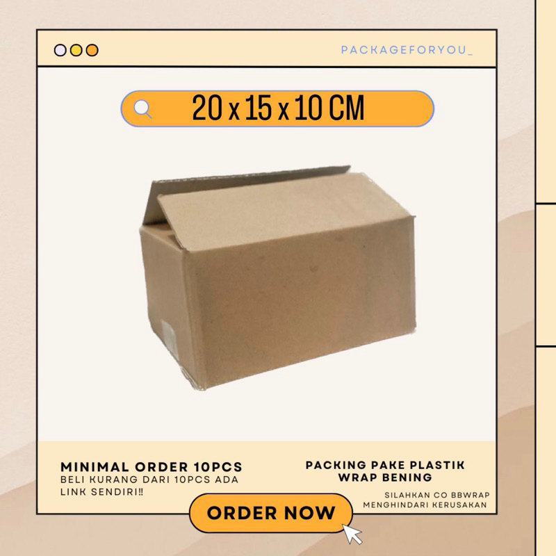 

Kardus/Kotak/Box Polos Ukuran 20x15x10 Murah Baru Packing Packaging Olshop
