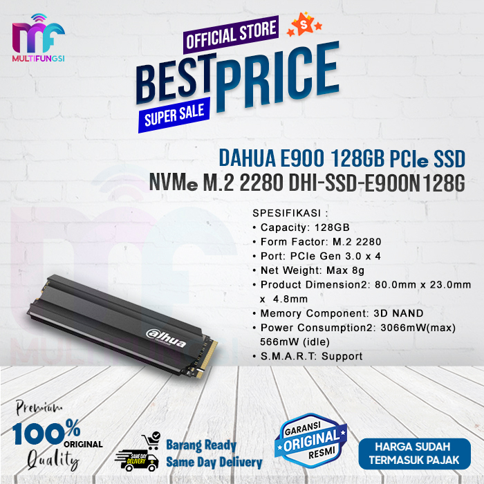 Dahua E900 128GB PCIe SSD NVMe M.2 2280 DHI-SSD-E900N128G